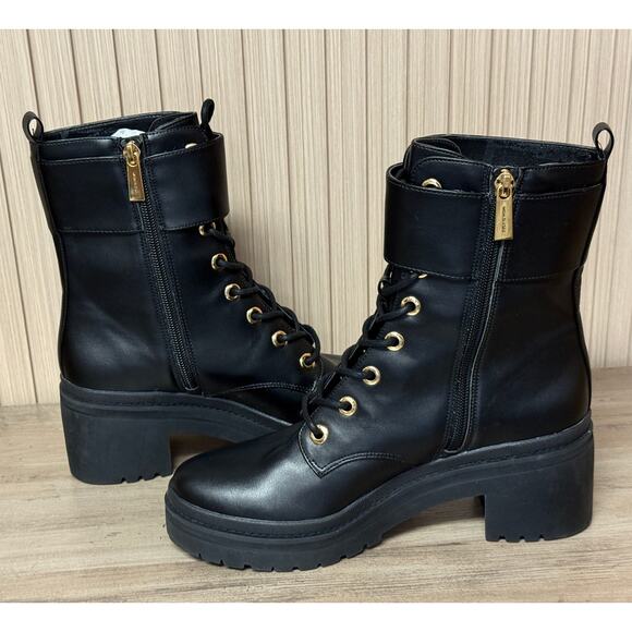 MICHAEL Michael Kors Rory Leather Combat Boot Women’s Size 8.5 - Picture 3 of 12